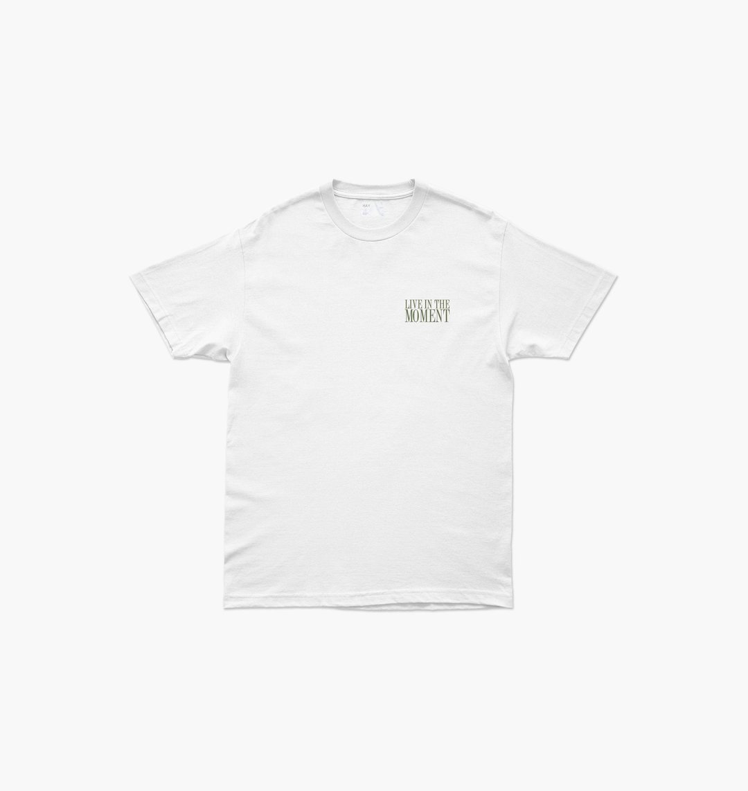 上衣 HAY : Live in the Moment T-Shirt - White / Black (unisex) - 女装 T 恤 - 棉 