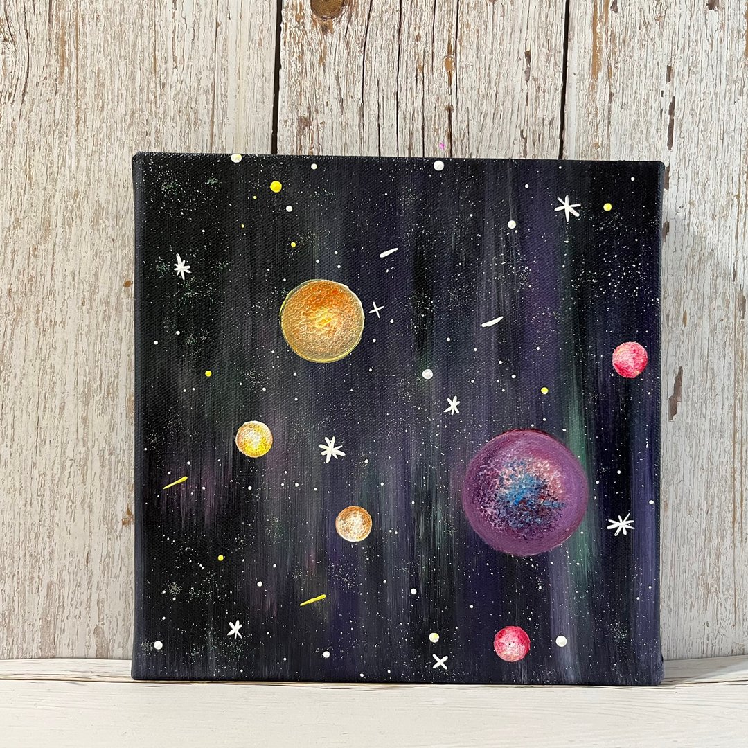宇宙#9 压克力画 疗愈生活 20x20 居家装饰 艺术作品 手绘 - 海报/装饰画/版画 - 压克力 