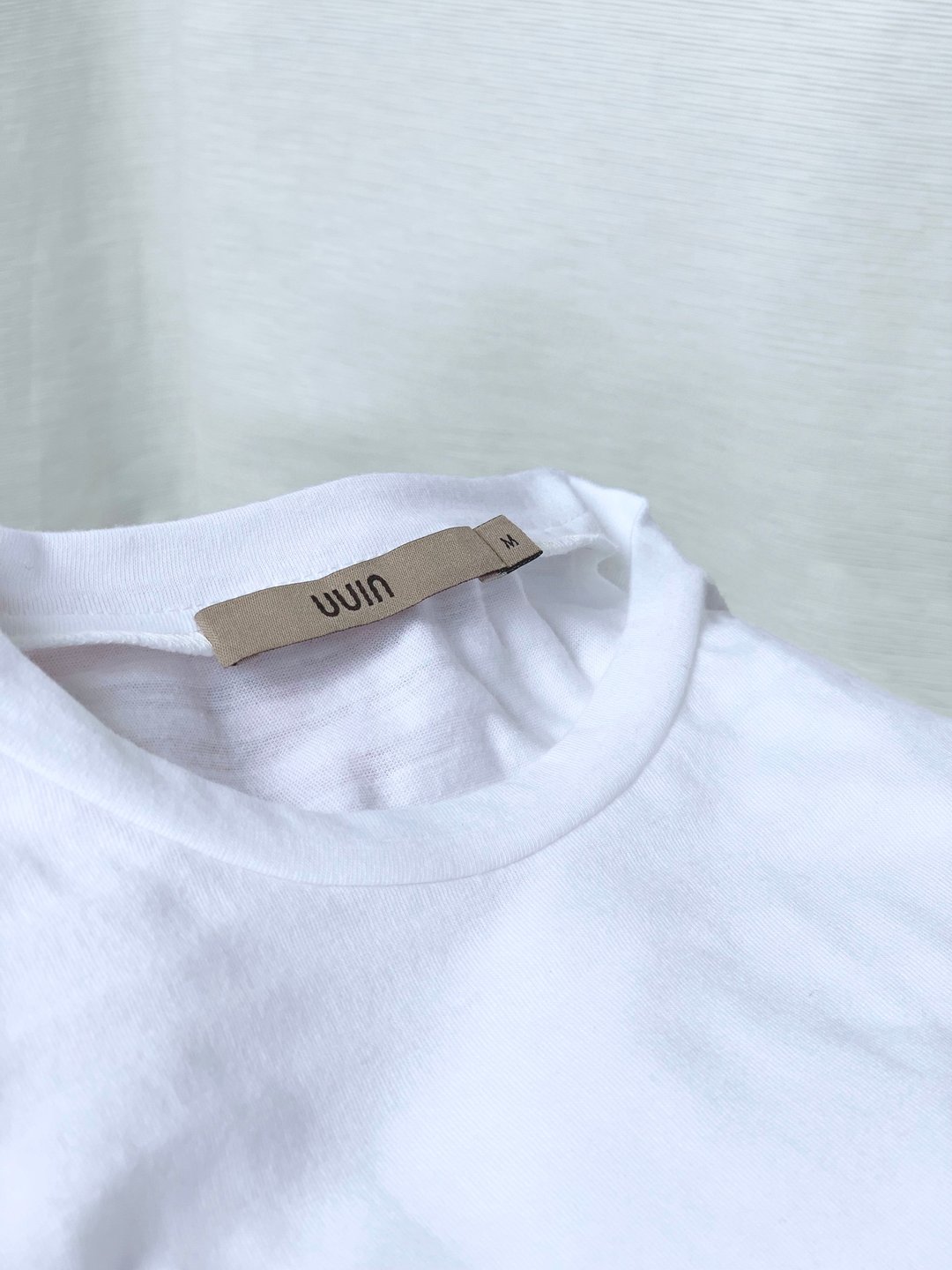 UUIN   _ 淡条纹织带装饰上衣 - 女装上衣 - 棉．麻 白色