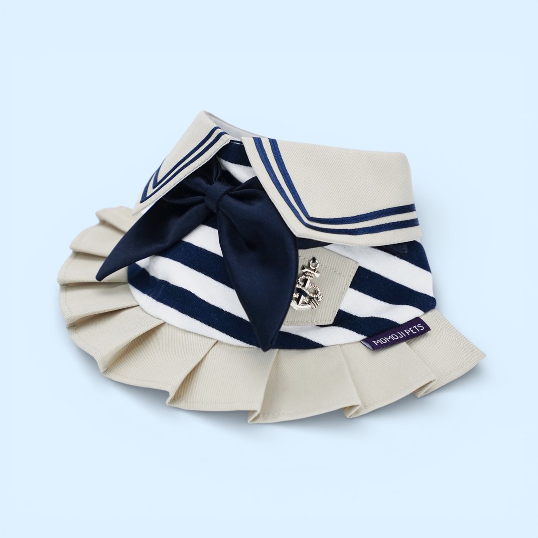 Santiana (2-Sandstone & Navy) | Pet Neckwear - 衣/帽 - 聚酯纤维 卡其色
