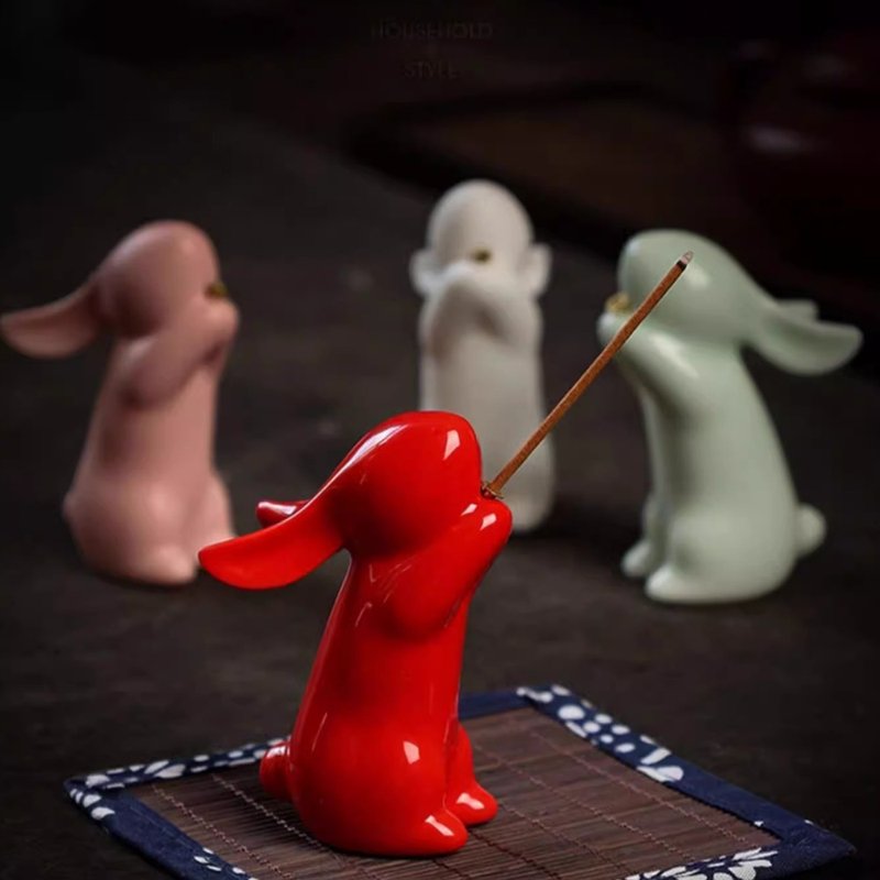 【防灰易洁】质感倒挂线香座架 耐热玻璃 木艺时尚 创意卧香香插 - 香薰/精油/线香 - 植物．花 
