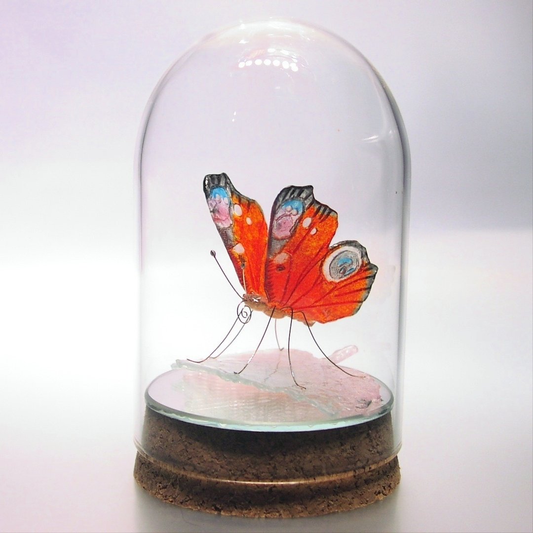 Glass Butterfly - 摆饰 - 玻璃 红色