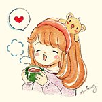 咖啡小妹 Artong Drawings