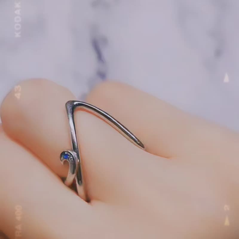 Show Me Not 隐藏字母戒指 A B C - 戒指 - 纯银 银色