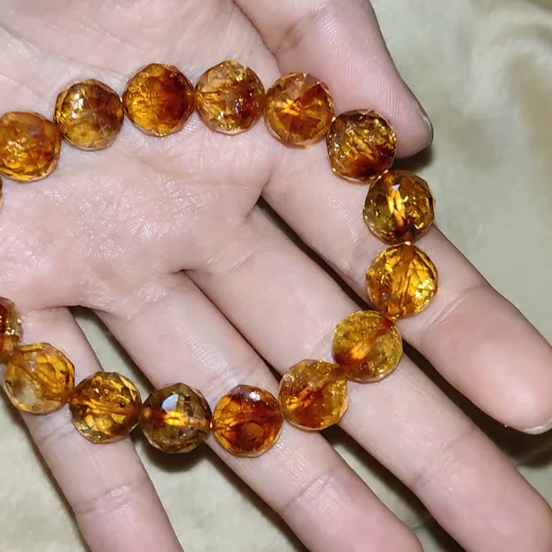 【订制品】—Starcut 系列—  巴西 8mm 黄塔晶 Citrine 手串 - 手链/手环 - 水晶 