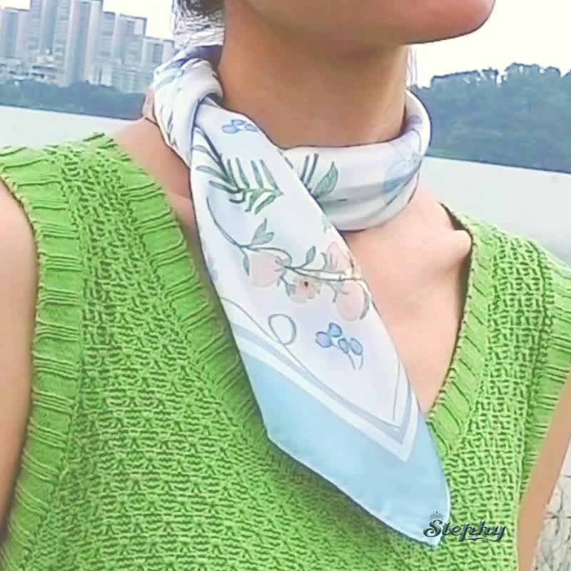 【新品丝巾 - 风信子永远的爱】丝巾+丝巾扣高贵礼盒 | - 丝巾 - 其他材质 