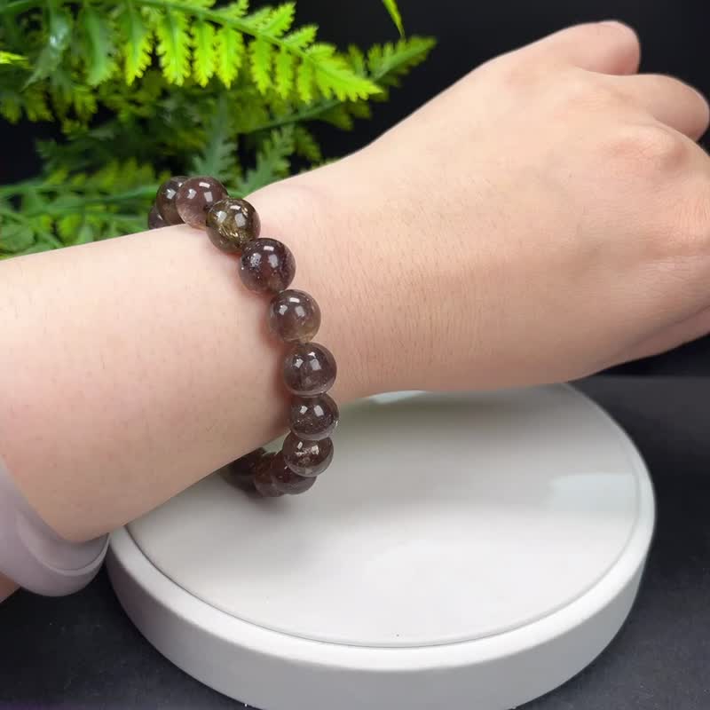 高品质龙鳞云母蓝晶石手串11mm颗颗带眼冰润星光女单圈沉稳平和 - 手链/手环 - 宝石 