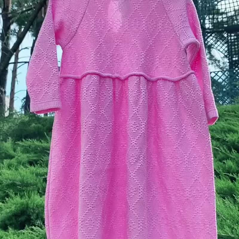 波西米亚针织粉红女孩洋装| SHOPBOP休闲波西米亚别致服装 |毕业派对礼服 - 童装礼服/连衣裙 - 棉 粉红色
