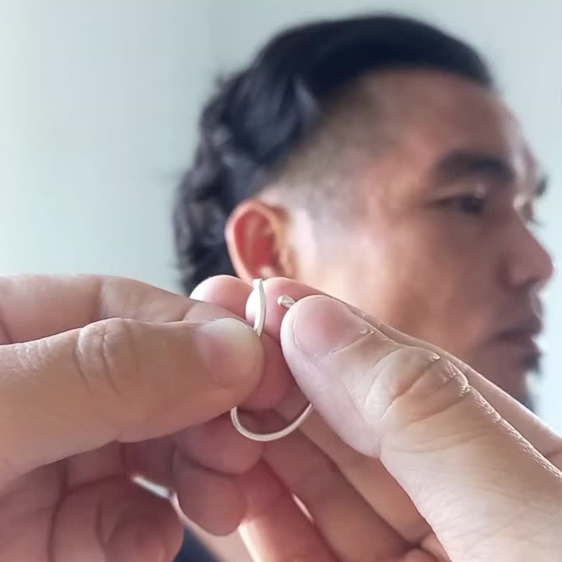 选择你的饰品/Karen银耳夹/原厂设计 - 耳环/耳夹 - 银 银色