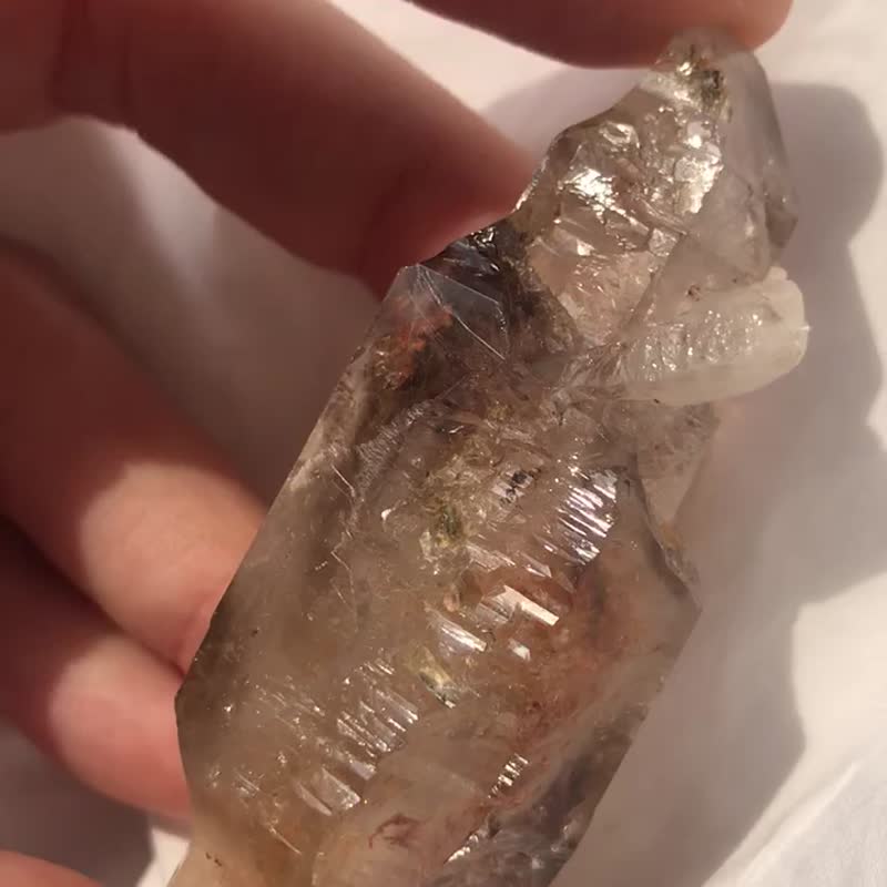 巴西骨干水晶茶晶原矿 金云母共生 城堡 天然原石 水晶原矿 - 摆饰 - 水晶 多色