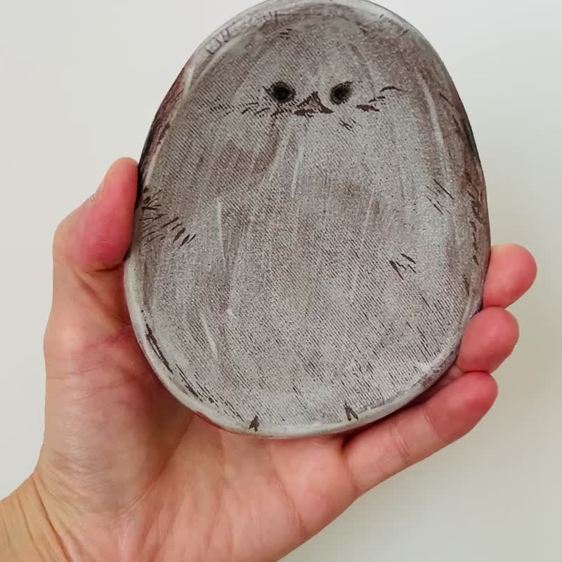 雪精灵  手绘陶 11.7 x 9.3 x1.6 cm - 玩偶/公仔 - 陶 