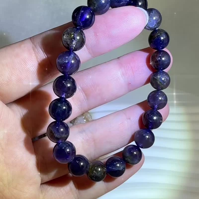 心灵/智慧/事业 9mm 高品血滴堇青石 手链 - 手链/手环 - 水晶 