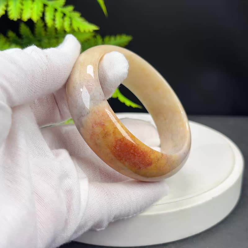 多彩珊瑚玉手镯 57+MM 冰润高瓷玉化 玉手环 保护招财 平静智慧 - 手链/手环 - 玉石 多色