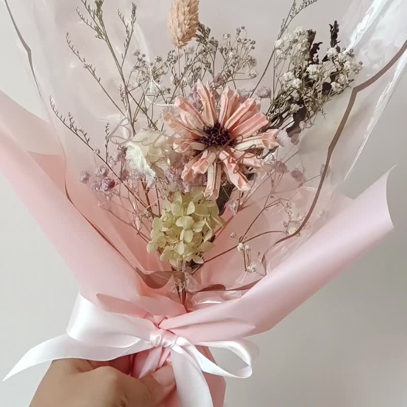 永生向日葵太阳花玫瑰满天星毕业花束 求婚结婚捧花外拍生日礼物a - 干燥花/捧花 - 植物．花 多色