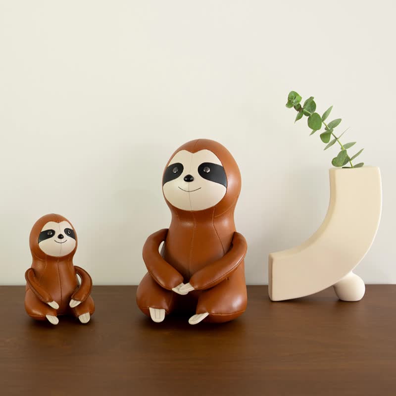 【纸镇】树獭 Sloth 皮革摆饰 | 极简慢活美学 职人手作 质感入厝礼 - 摆饰 - 人造皮革 