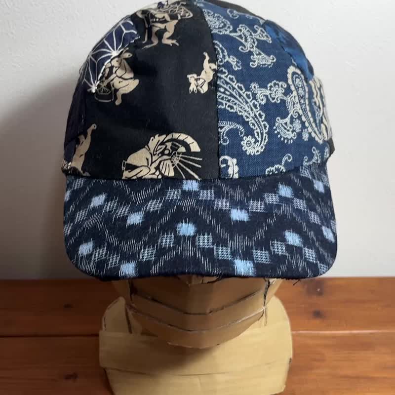 褴褛拼贴帽 cap-049 - 帽子 - 棉 