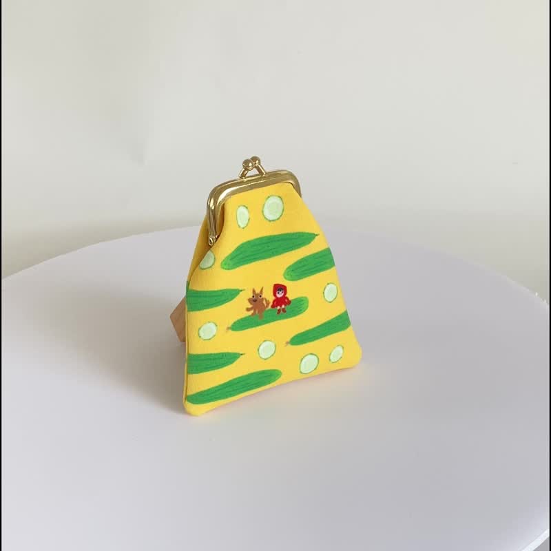 【Pinkoi 线下活动预购商品】口红口金包 – 蔬菜派对  2支装 - 化妆包/杂物包 - 棉．麻 多色