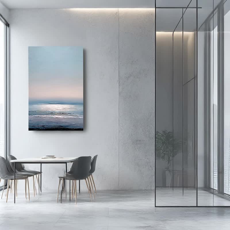 海之记忆 艺术微喷挂画 油彩层次映照柔光色阶静谧如梦 收藏装饰 - 海报/装饰画/版画 - 棉．麻 