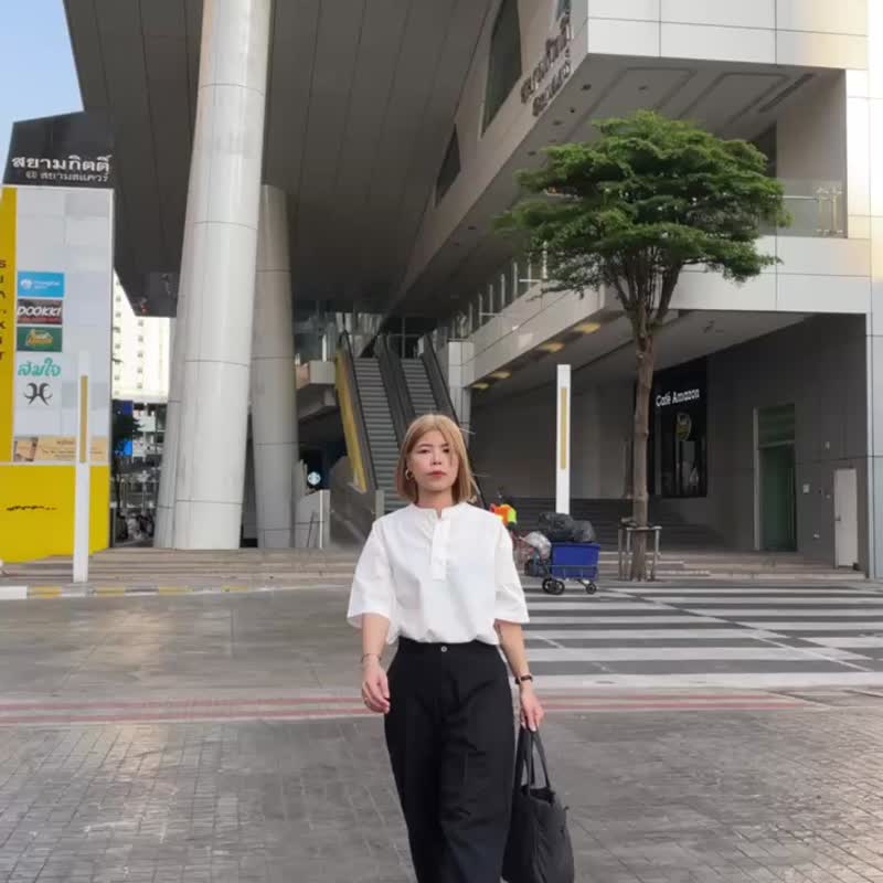 Oversize shirt - 女装上衣 - 其他材质 卡其色