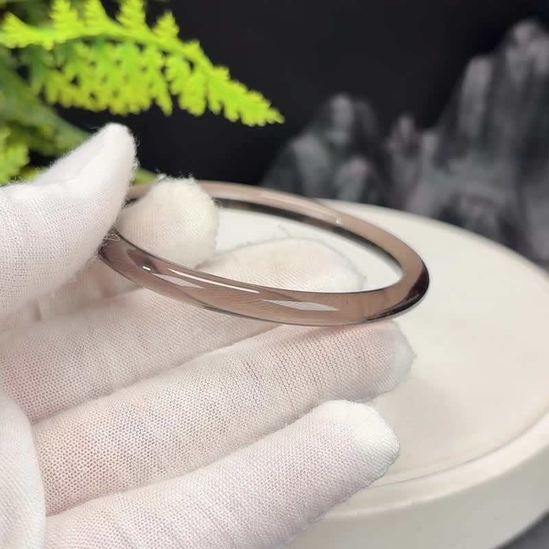 玻璃体茶晶手镯 53MM 冰透仙女条烟晶手环 腕间疗愈 专注净化气场 - 手链/手环 - 水晶 
