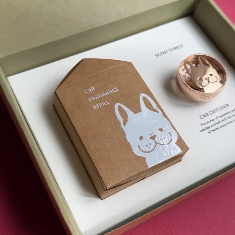 【圣诞礼物包装】2025圣诞节 - 二代质感金属车用香氛 - 香薰/精油/线香 - 不锈钢 金色