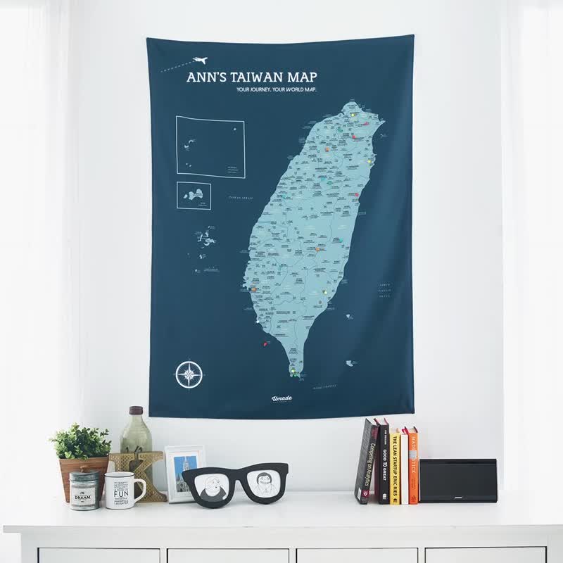 台湾地图 - 订制磁吸系列海报 - 石英粉 (定制化礼物)-IKEA 留言板款 - 海报/装饰画/版画 - 纸 粉红色