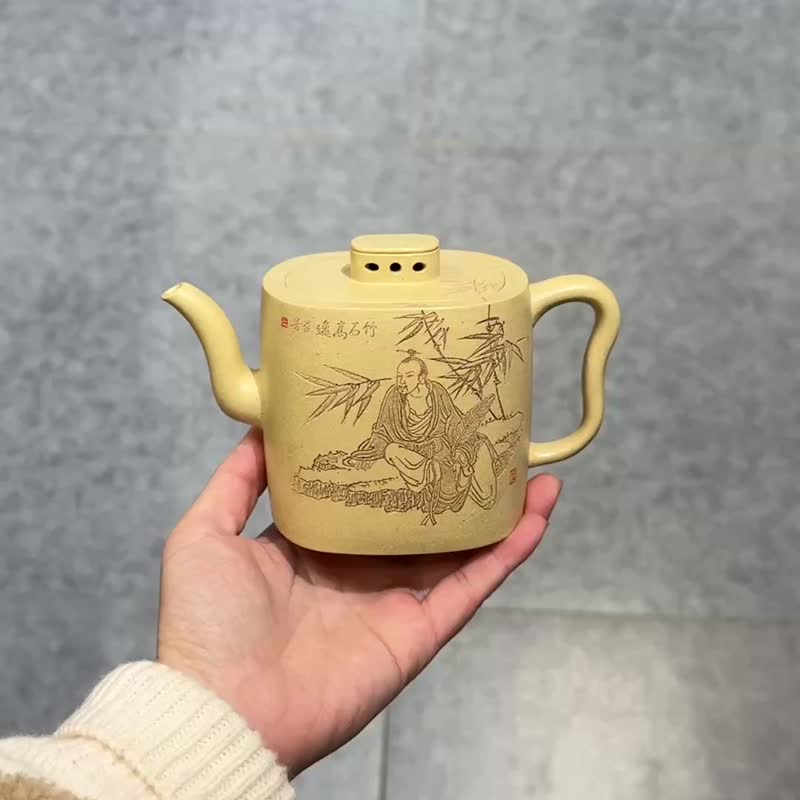 玉楼全手工 正高工许学芳作品容量280cc/本山绿泥 - 茶具/茶杯 - 陶 咖啡色