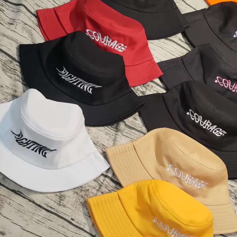 Hope刺绣渔夫帽 - 帽子 - 棉．麻 