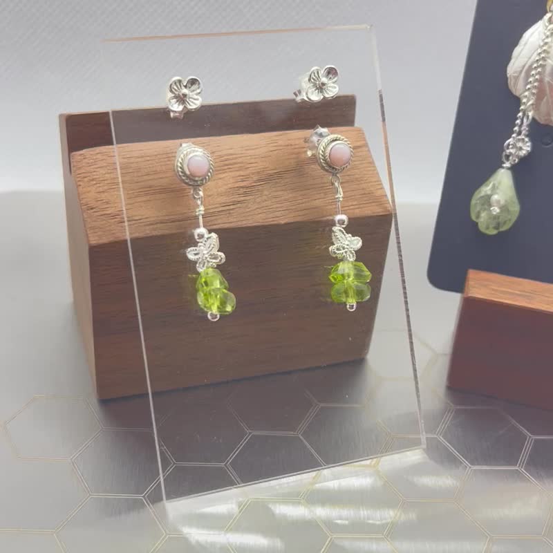 设计师款秘密花园系列耳环三款 - 耳环/耳夹 - 纯银 