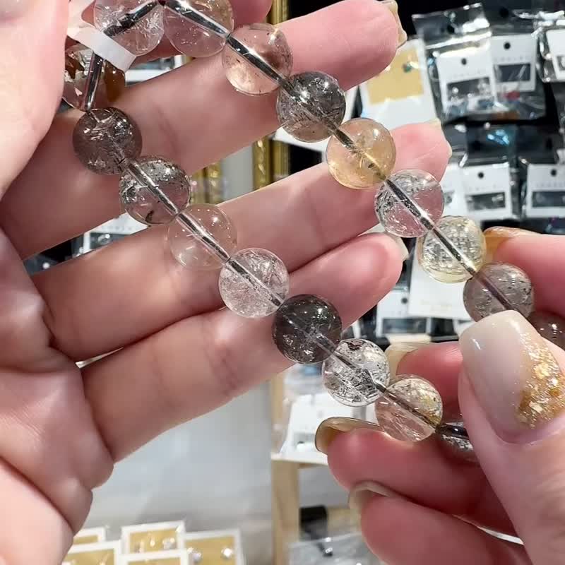 小美品胶花闪灵10.5mm31.97g净化七轮能量磁场助眠净化磁场 - 手链/手环 - 水晶 