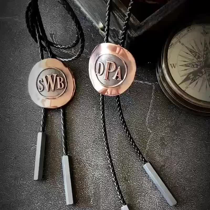 客製化 男士 女士 领带 保罗领带 领结 真皮 皮革 项链 Bolo Tie - 领带/领带夹 - 铜/黄铜 