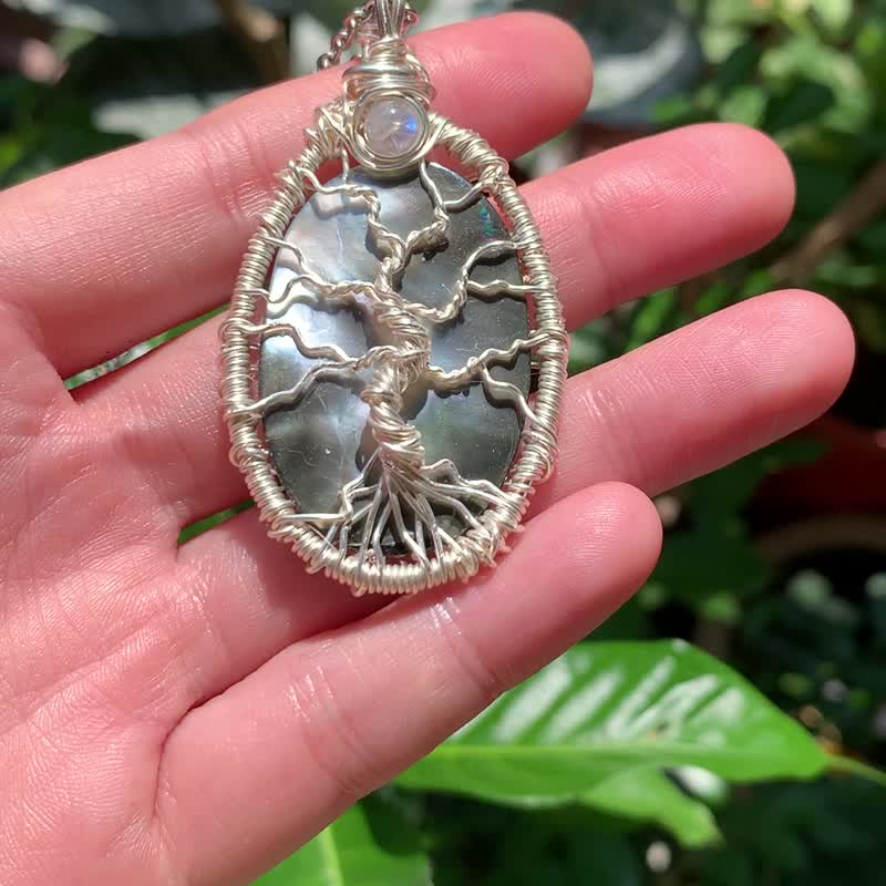 大溪地黑珍珠 生命树 - 项链 - 其他金属 黑色