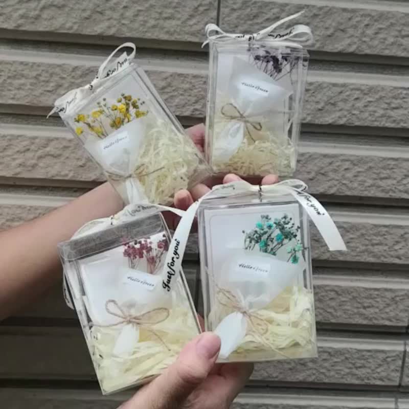 永生花卡片 干燥花卡片 手工卡片 毕业卡片 干燥花卡片 附透明盒 - 干燥花/捧花 - 植物．花 多色