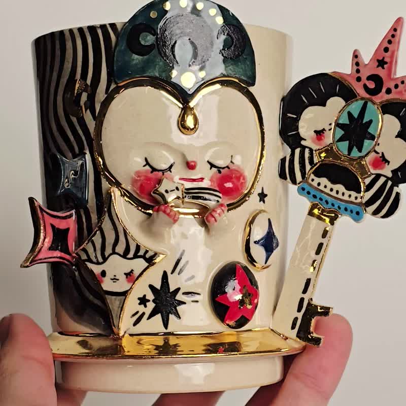 月亮仙子的魔法钥匙 - 花瓶/陶器 - 瓷 多色