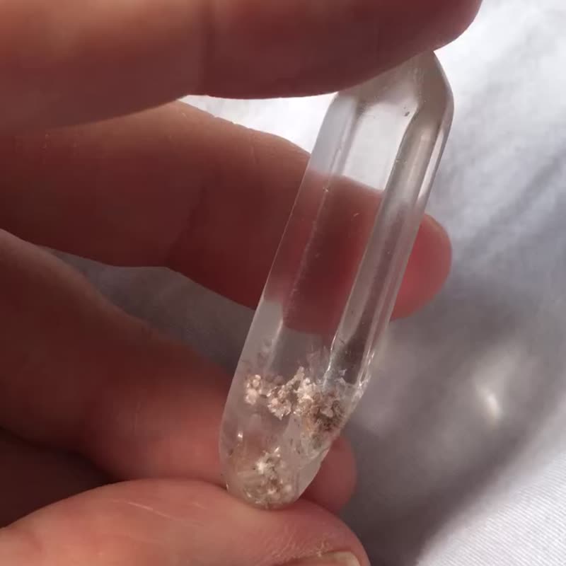 少女系列 白幽灵 粉幽灵 水晶 随型小能量柱 手把玩 天然原石 - 摆饰 - 水晶 粉红色