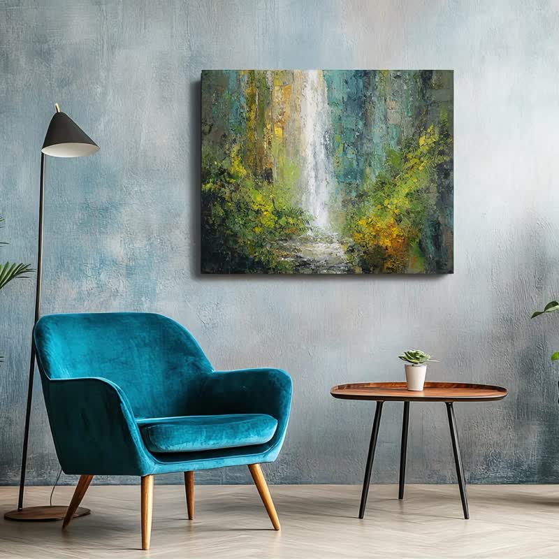 瀑语 原创挂画 自然能量风景 客厅玄关焦点墙艺术微喷居家装饰 - 海报/装饰画/版画 - 棉．麻 