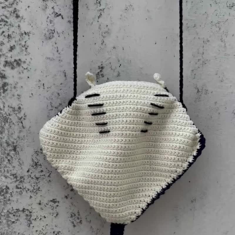 Manta鬼蝠魟小侧包 - 侧背包/斜挎包 - 棉．麻 蓝色