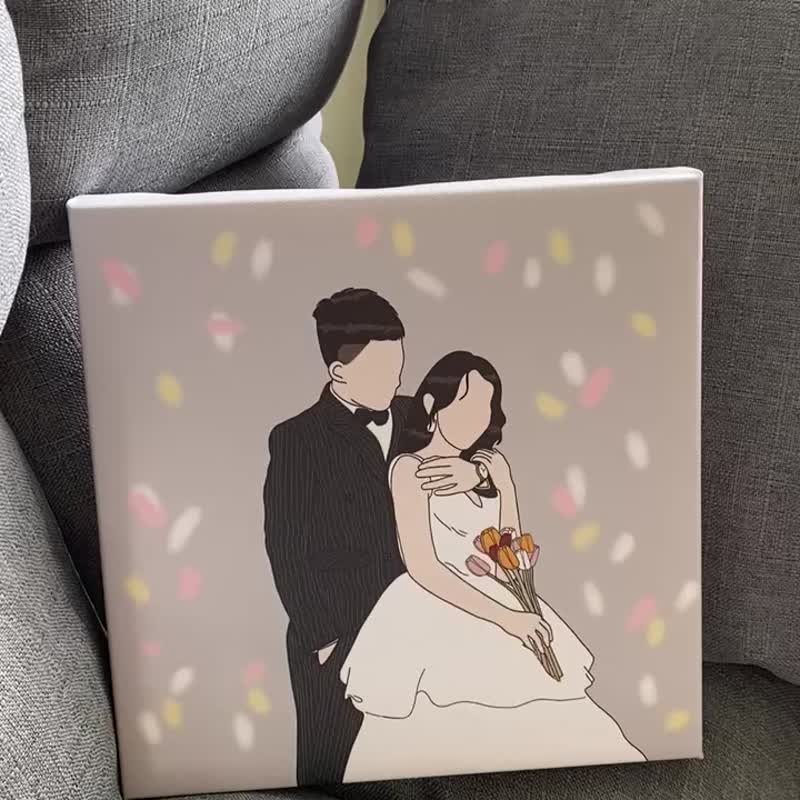 似颜绘定制无框画 画架另外下单 - 摆饰 - 其他材质 