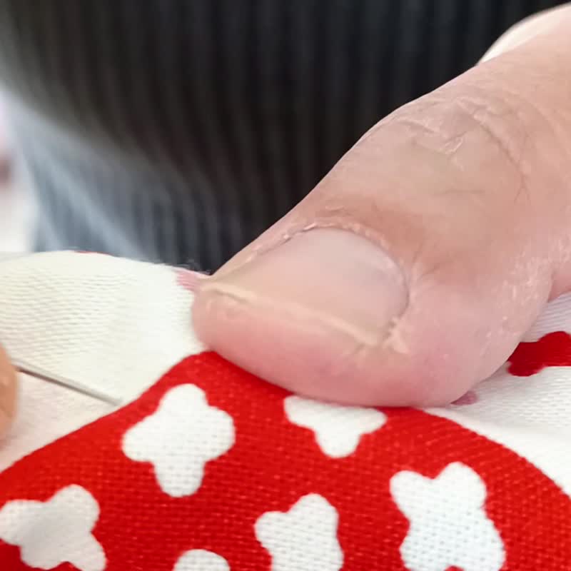 手工缝制梅水滴形束口袋、和服包、小物盒、日式图案、和风风格、复古 - 化妆包/杂物包 - 棉．麻 粉红色