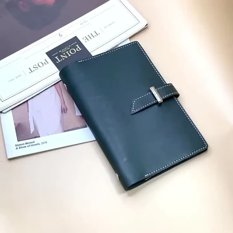 真皮A6活页笔记本套 附内页  多功能皮革书套 可定制烫金/压印 - 笔记本/手帐 - 真皮 