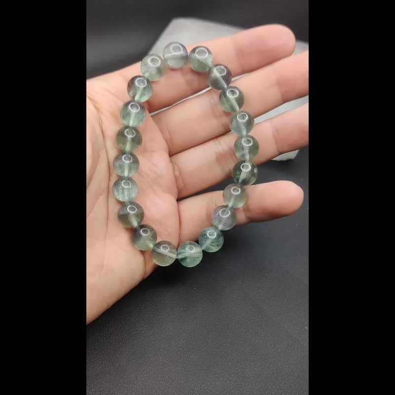 【订制品】蓝萤石 羽毛 薄荷绿 蓝萤石 手串 手链 天然水晶 水晶 - 手链/手环 - 水晶 