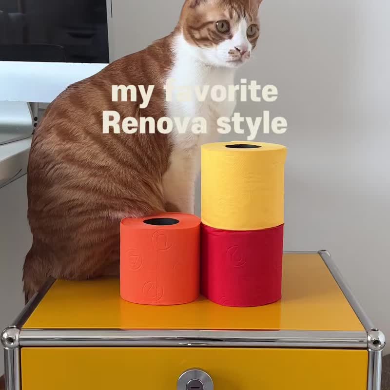 Renova滚筒檀香彩色卷纸六入礼盒 南欧风情轻颜时尚环保交换礼物 - 香薰/精油/线香 - 纸 多色