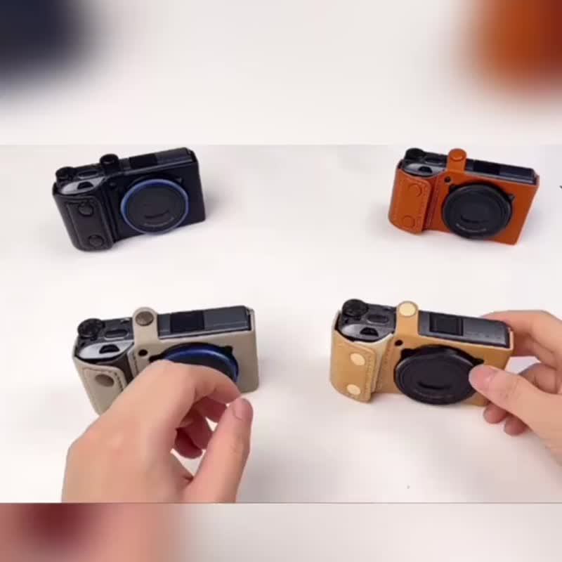 适用于理光GR3/GR3X HDF卡片机相机保护套头层牛皮纯手工定制便携 - 皮件 - 真皮 