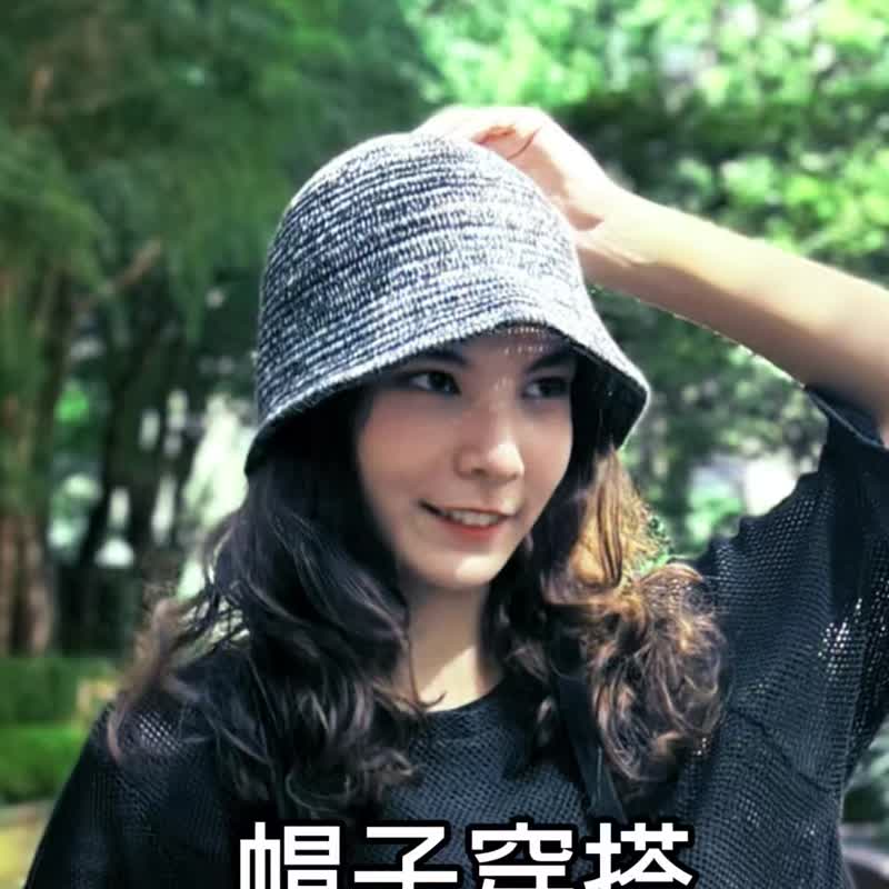森林系印象派/绑带渔夫帽/棉针织/防晒透气/渔夫帽/仕女帽 - 帽子 - 棉．麻 