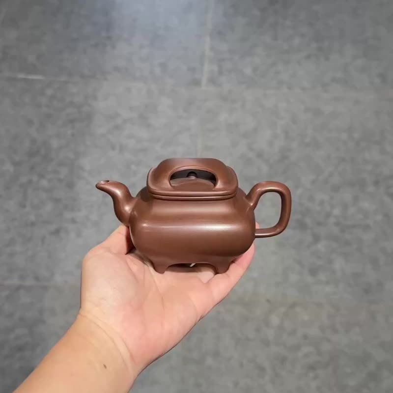 牛盖传炉 全手工容量200cc紫泥炉贮火之器古鼎即炉取传炉之型 - 茶具/茶杯 - 陶 