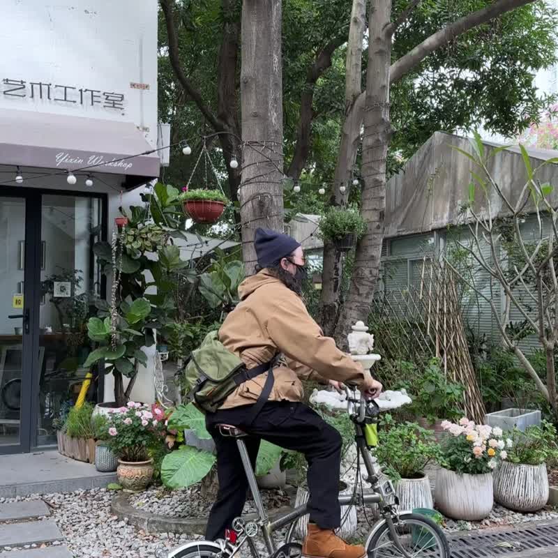 轻舟系列 复古经典邮差包三点式固定肩带骑行包 底部可拓展织带 - 侧背包/斜挎包 - 尼龙 绿色