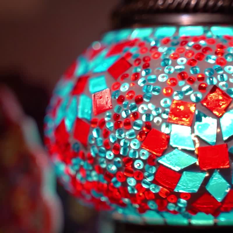 新年礼物【永康街文化币店家】LED 马赛克灯 • 土耳其 - 陶艺 - 琉璃 