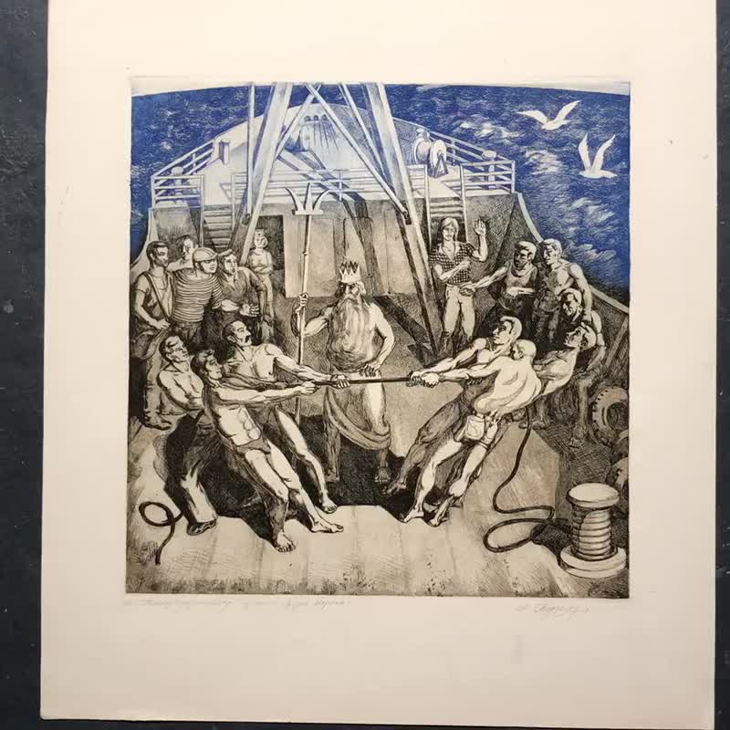 跨越赤道复古彩色蚀刻墙面艺术家居装饰 - 海报/装饰画/版画 - 纸 