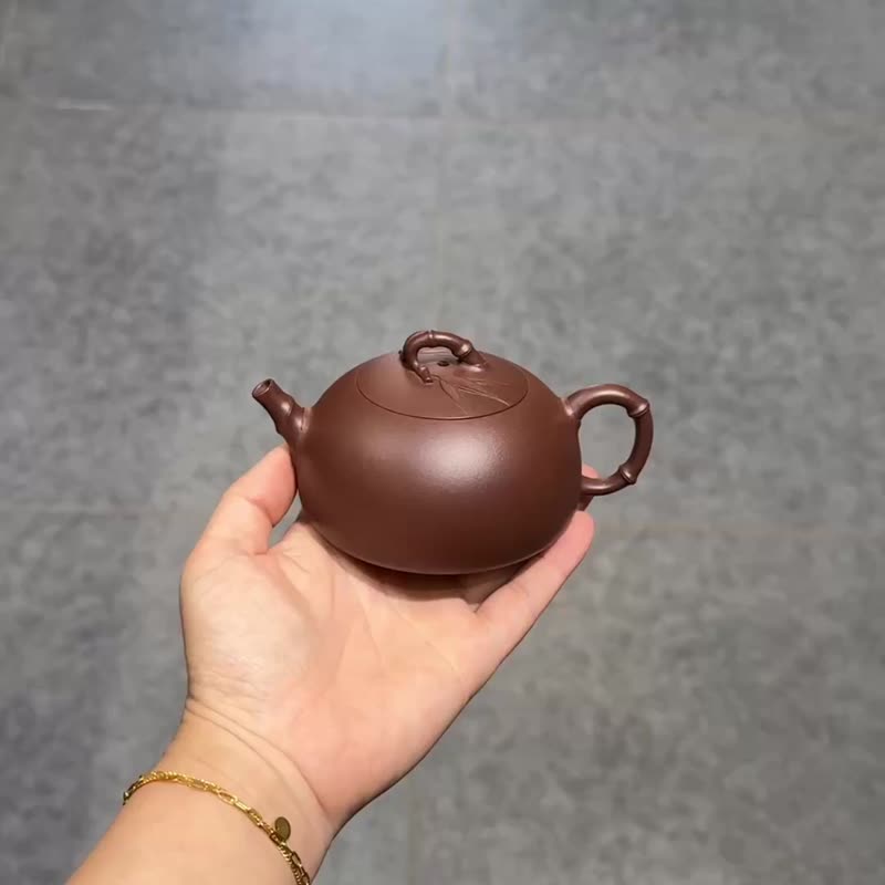 竹节玉乳 手工容量250cc紫泥整个壶身都十分柔软温和边缘处都以温 - 茶具/茶杯 - 陶 