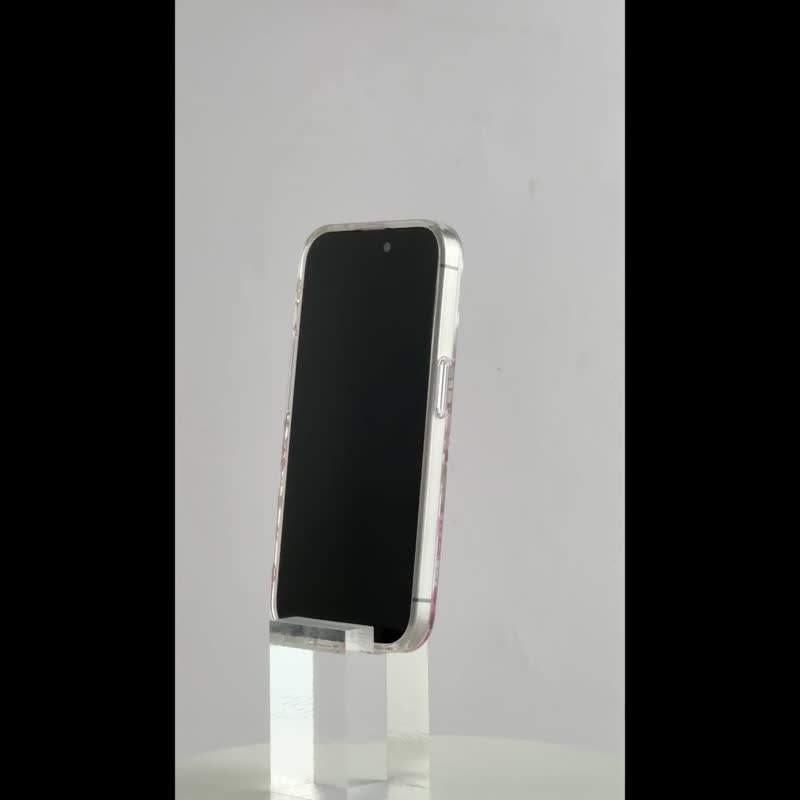 【kate spade】iPhone 15系列 MagSafe 精品手机壳 桃花纷 - 手机壳/手机套 - 塑料 白色